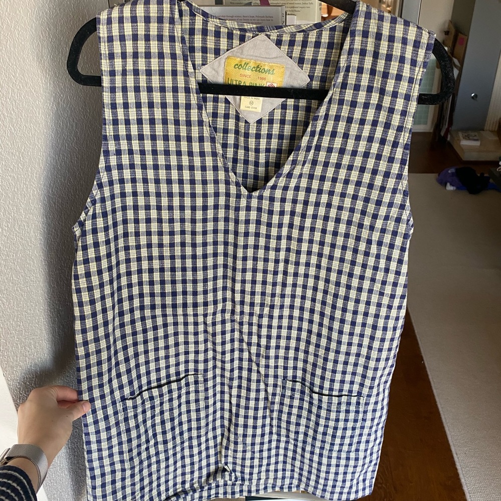 Vintage checkered dress with pockets